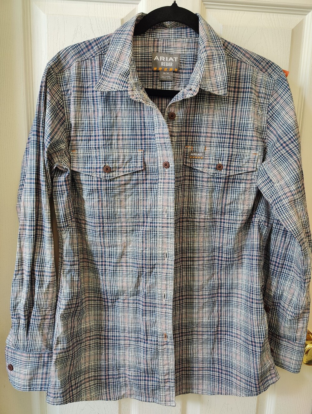 Ariat Multi-Blue Plaid Long-Sleeve Button-Down Shirt